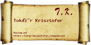 Tokár Krisztofer névjegykártya