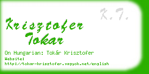 krisztofer tokar business card